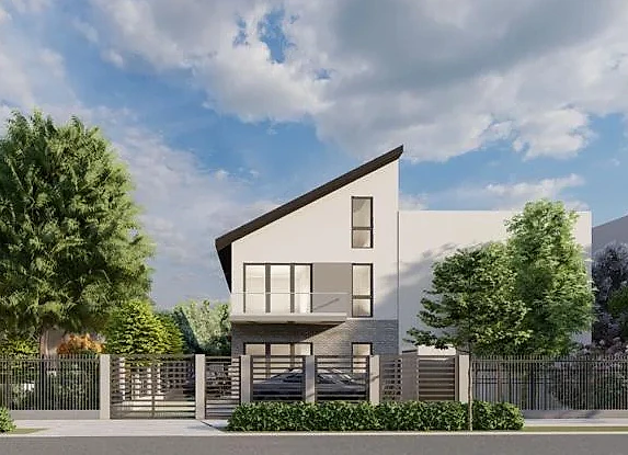 Houses for a lifetime — randare exterioara a duplexului